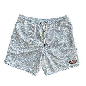 Vineyard Vines Men's Standard 7” Island Trunks Size Small Blue Drawstring Logo